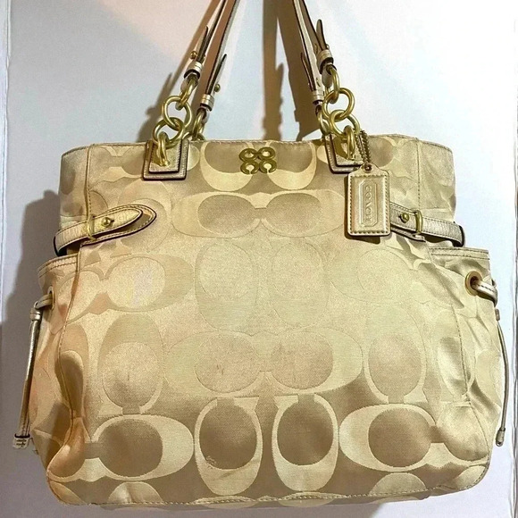 Coach CC signature print canvas logo satchel handbag - Picture 1 of 13